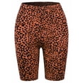 thumbnail image 1 of A2Y Women's Brushed Microfiber Leopard Print Biker Bermuda Shorts Almond 3XL, 1 of 3
