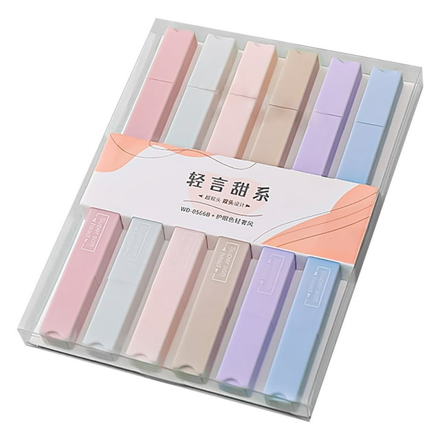 Under 10 Pen Double Ended Highlighter Colored Highlighters Colorful Highlighters Drawing Pens Fine Point Pens Color Highlighters Pens for Double Headed Pens Highlighters(7ml)