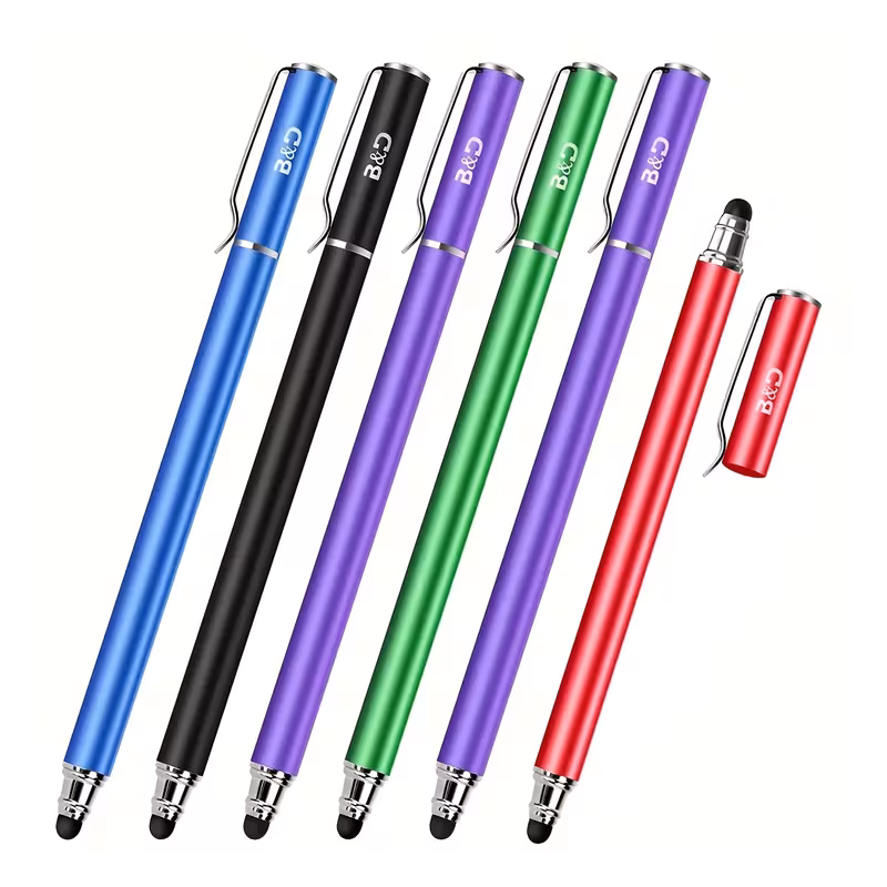 LHZLZH, variant on 6pcs 2-in-1 Capacitive Stylus/Styli with 30 Extra Replaceable Soft Rubber Tips | Universal Touch Screen Pen for All Tablets/Cell Phones