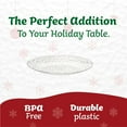 thumbnail image 6 of PLASTICPRO Pack of 30 Disposable Plastic Plates Fancy Dinner Plate Heavy Weight, Hammered Clear 7”, 6 of 6