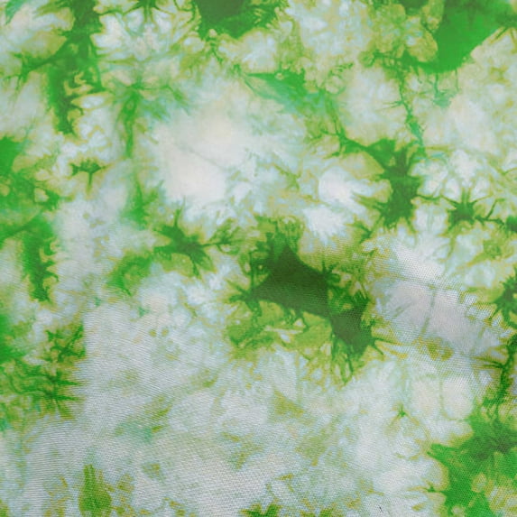 oneOone Cotton Poplin Green Fabric Asian Tie & Dye Quilting Supplies Print Sewing Fabric By The Yard 42 Inch Wide