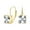 Gold-Clear, variant on Womens Square CZ Solitaire Asscher Cut Lever back Earrings Gold Plated Silver