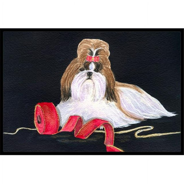 SS8562MAT Paillasson Intérieur Extérieur 18 x 27 Po Shih Tzu