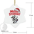 thumbnail image 3 of Music Student Ornament, Christmas Ornament 2025, Personalized Gift for Music Student Class Ceramic Snowflake Ornament Keepsake for Him or Her 211or41, 3 of 5