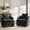 Black, variant on Tina's Home Modern Chenille Swivel Accent Chair, 360° Barrel Chair with Lumbar Pillow Camel