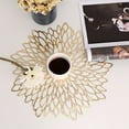thumbnail image 6 of Vinyl Placemats Sets of 4 Non-Slip Washable Heat Resistant Round PVC Table Mats for Morden Kitchen Dining Table Wedding,Gold, 6 of 7