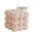thumbnail image 2 of de burbuja geométrica, cera , s perfumadas pequeña de cumpleaño dormitorio, oficina, accesorios decorativos para fotografía Rosado perfecl vela de aromaterapia, 2 of 8