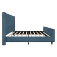 thumbnail image 5 of King Size Bed Frame, 50.7'' High Upholstered Bed Frame with High Headboard and High Footboard, No Box Spring Needed, Blue, 5 of 7