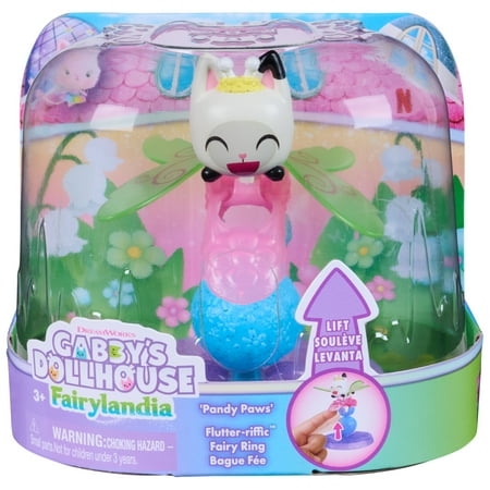 Gabby's Dollhouse Fairylandia, Flutter-Riffic Fairy Ring with Display Stand, Kids Toys for Girls & Boys Ages 3 and up (Styles Vary)