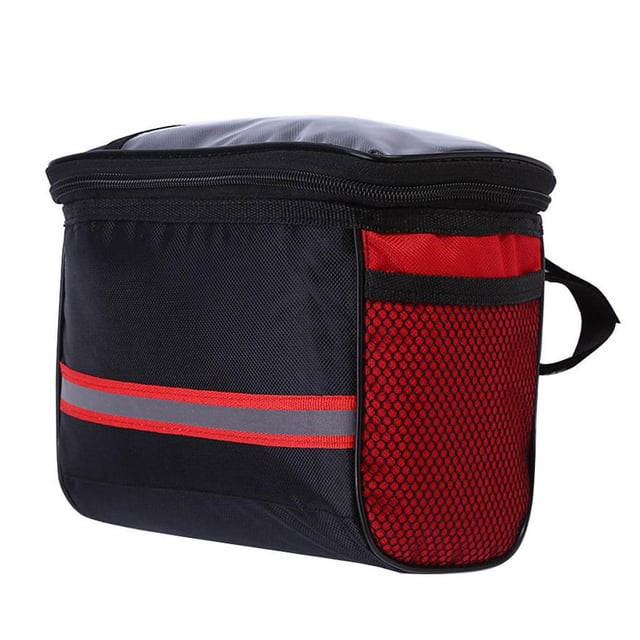 Bolsa para Manillar de Bicicleta Sunnimix Almacenamiento Cesta Delantera Naranja 18x10x15cm