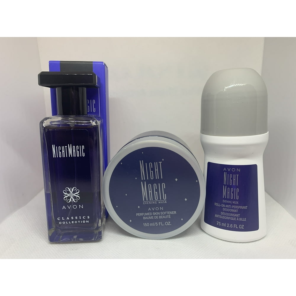 Avon Night Magic 3 Piece Set for Women Cologne, Perfumed Skin