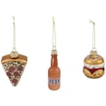 thumbnail image 2 of Northlight Pizza, Burger and Beer Glass Christmas Ornaments - 3.5" - Set of 3, 2 of 5