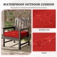 thumbnail image 3 of Pakunoda Outdoor Chair Cushions 19 X 19 X 4 Inch, 2-Piece Patio Seat Pad Cushions, Waterproof Outdoor Seat Cushions Square Corner with Handle and Ties, Red, 3 of 7