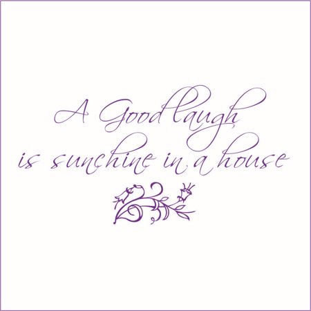A Good Laugh is Sunshine in a House Vinyl Quote - Large - Violet