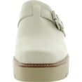 thumbnail image 3 of Naturalizer Womens Wayde Leather Flatform Slip-On Shoes Ivory 8 Medium (B,M), 3 of 3