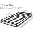 thumbnail image 2 of Box Spring Twin, 5 Inch High Metal Twin Box Spring, Heavy Duty Mattress Foundation with Fabric Cover, Easy Assembly, Quiet Noise Free, Non Slip, Black, 2 of 7