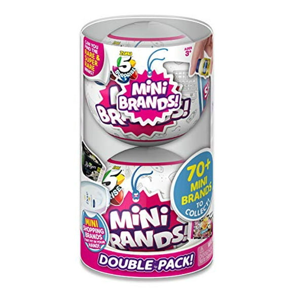 5 Surprise Mini Marques Capsule Mystère Véritable Miniature Marques Jouet de Collection (2 Pack) par ZURU