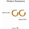 thumbnail image 6 of Minimalist Half Huggie Hoop Earrings for Women Acrylic Lightweight Chunky C Shaped Open Hoops Round Tube Stud Earrings Fashion Vintage Y2K Holiday Party Jewelry for Mother, 6 of 12