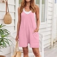 thumbnail image 2 of Akafmk Women's Summer Romper,Womens Summer Sleeveless Short Solid Color Casual Jumpsuit Shorts Pants XXL, 2 of 5