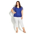 thumbnail image 2 of Avenue Women's Plus Size Elora Burnout Top, 2 of 2