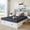White With 6" Graphit Foldable Mattress, variant on Queen Murphy Bed with LED Lights & Charging Station, White Farmhouse Foldable Wall Bed with Open Shelves & Drawers, Space-Saving Cabinet for Home Office, Guest Room, Heavy-Duty