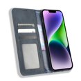 thumbnail image 3 of SaniMore iPhone 14 Plus 6.7" 2022 Case, Magnetic Folio PU Leather Cover with Card Slots Cash Pocket Stand Feature Full-body Protctive Shockproof Anti-fall Business Wallet Retro Shell, Darkblue, 3 of 6