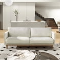 thumbnail image 2 of Haven 83" Flange Arm Oak Wood Sofa Marled Gray, 2 of 10
