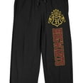 thumbnail image 2 of Harry Potter Hogwarts Text and Crest Men's Black Sleep Pants-Medium, 2 of 5
