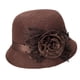 thumbnail image 4 of Sombrero de copa decorativo para mujer, protección solar, sombrero de playa, sombrero de pescador de moda, informal Marrón, 4 of 7