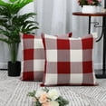 thumbnail image 4 of Square Plaid Polyester Pillow Case Sofa Car Waist Throw Cushion Cover Home Decor, 4 of 6
