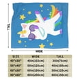 thumbnail image 3 of Kll Fleece Blanket Plush Throw Blanket Cool Unicorn Star Golden,Soft Fuzzy Cozy Flannel Blanket For Couch Sofa Bed.(50"X40"), 3 of 9