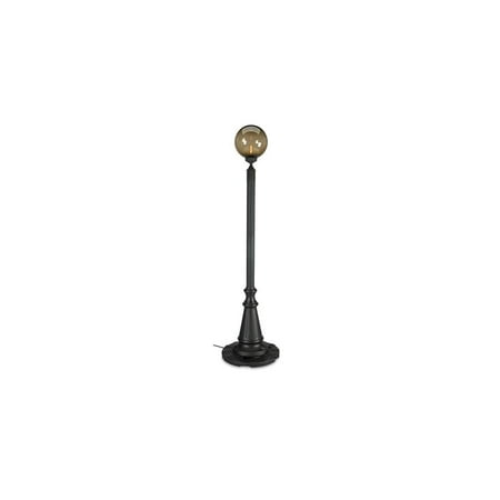 Black Post Patio Park Lamp with Globe