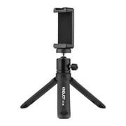 KINGJOY KT-26 Desktop Tripod Rotatable Ball Head with Extendable Cold Shoe Phone Clip 14 Inch Screw for Smartphone Selfie Video Recording Live Stream