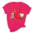 thumbnail image 5 of Fesfesfes Tshirt for Women's Valentine's Day Love Printed Short Sleeved T-shirt Top Short Sleeved Round Neck Top/Shirt Short Sleeve T Shirt M(US:6), 5 of 6