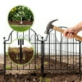 thumbnail image 6 of Metal Garden Fence, 22 in(H) x 16.44 ft(L) Arched Rustproof Metal No Dig Fence Garden Fence Border, Ground Stake Animal Barrier Fence for Rabbit Dog, Outdoor Decor for Yard & Patio, 6 of 8