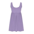 thumbnail image 3 of Zekutng Summer Dresses for Women New Spring/Summer Round-Neck Polka Short Sleeved Knee Length Dress,Sizes S-2XL, 3 of 8