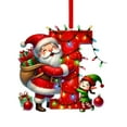 thumbnail image 1 of Colgante acrílico para árbol de Navidad | Adorno con inicial de 26 letras para decoración navideña | Regalo familiar personalizado para fiestas navideñas | Decoración para el árbol del hogar, 1 of 5