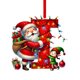 thumbnail image 1 of Adornos navideños, adornos navideños, regalos navideños, árbol de Navidad acrílico 2D, colgante de 26 letras, regalo decorativo, colgantes para fiestas navideñas familiares, objetos colgantes, 1 of 5