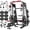 M4-Red (bench & 370 LBS BP & cable accessories), variant on Mikolo M4 All-In-One Smith Machine Home Gym Package, 2200 lbs Power Rack Cage with Cable Crossover, 360° Landmine, Barbell Holders and Other Attachments, Total Body Strength Training Cage