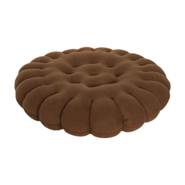 Almohada en forma de libro, galleta, estrecha, suave, decorativa, para silla, cojín para sentarse marrón oscuro