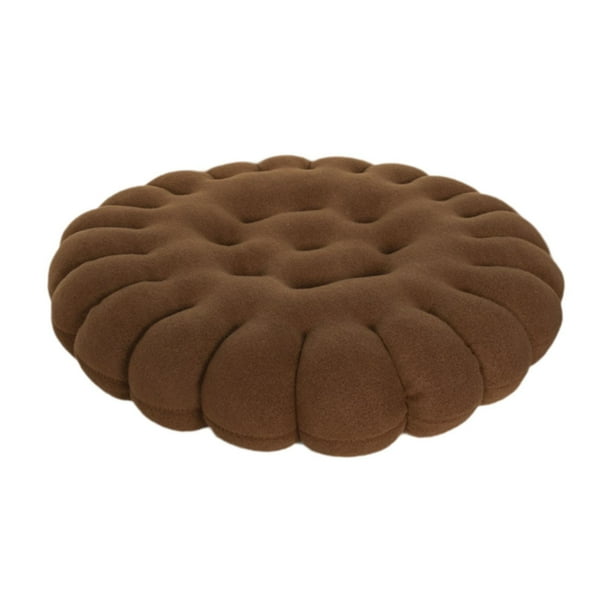 Almohada en forma de libro, galleta, estrecha, suave, decorativa, para silla, cojín para sentarse marrón oscuro