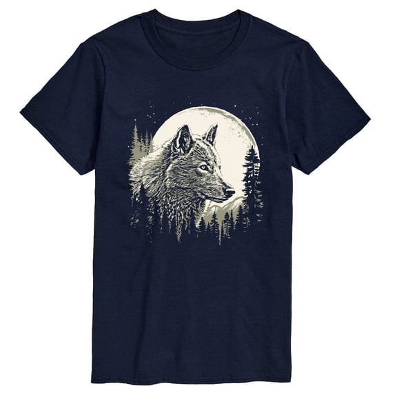 Instant Message - Wolf Moon - Men's Short Sleeve Graphic T-Shirt