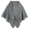 thumbnail image 2 of Inglocry Pashmina Shawl Wraps for Women Solid Button Shawls Wraps Cardigan Cape Shoulder Top Sweater Shawls Gray 23 In, 2 of 3