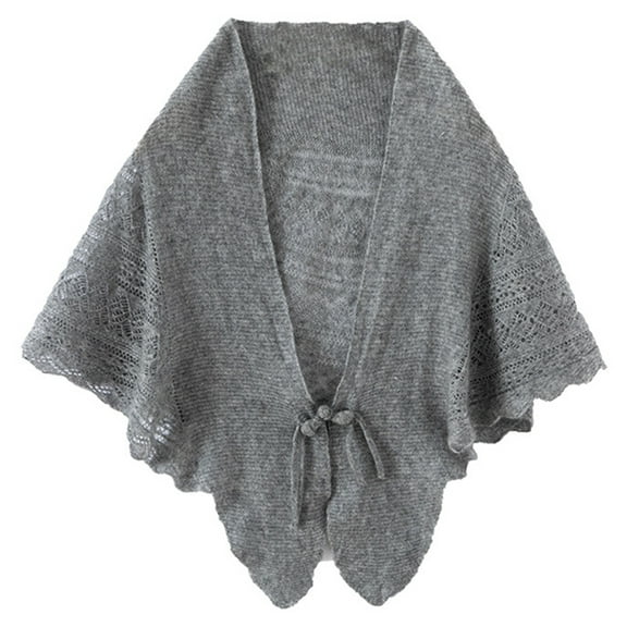 Inglocry Pashmina Shawl Wraps Women Solid Button Shawls Wrap Cardigan Cape Shoulder Top Sweater Shawls Gray 23 In