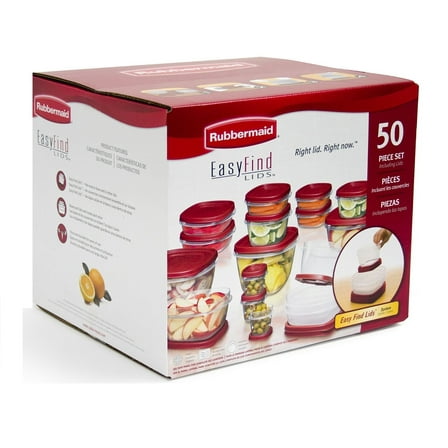Rubbermaid 50-Piece Easy Find Lid Food Storage Set
