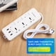 thumbnail image 5 of Monstrate Universal Smart Socket Surge Protector Power Strip es un cable de 2 m de diseño 6 en 1 con 3 puertos de carga USB y 3 salidas para enchufe de Accesorios para electrodomésticos Monstrate HA002560-00, 5 of 6