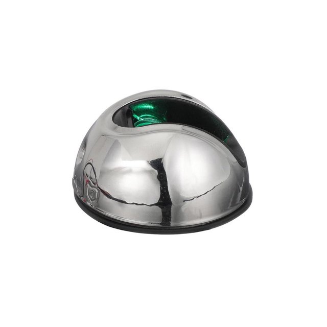 Attwood Lumière de Navigation Marine NV3012SSG-7 Série NV3012; Lumière Latérale Combinée; Ronde; Lentille Verte; Lentille en Polycarbonate; Boîtier Blanc; Boîtier en Acier Inoxydable; Montage Vertical