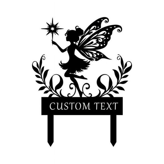 Custom Fairy Garden Sign Stake,Metal Name Numbers Garden Decor,Personalized Gardener Flower Beds Decor Yard Lawn Ornaments