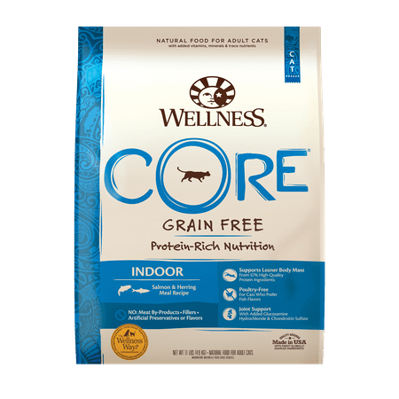 UPC: 0076344083276 | Wellness CORE Grain-Free Indoor Salmon & Herring Meal Recipe Dry Cat Food 11 Pound Bag
