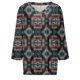 thumbnail image 3 of Gibobby Blusa Casual de Mujer Camiseta mujer con cuello en V, manga corta, manga siete cuartos, estampado casual(Negro,CH), 3 of 4